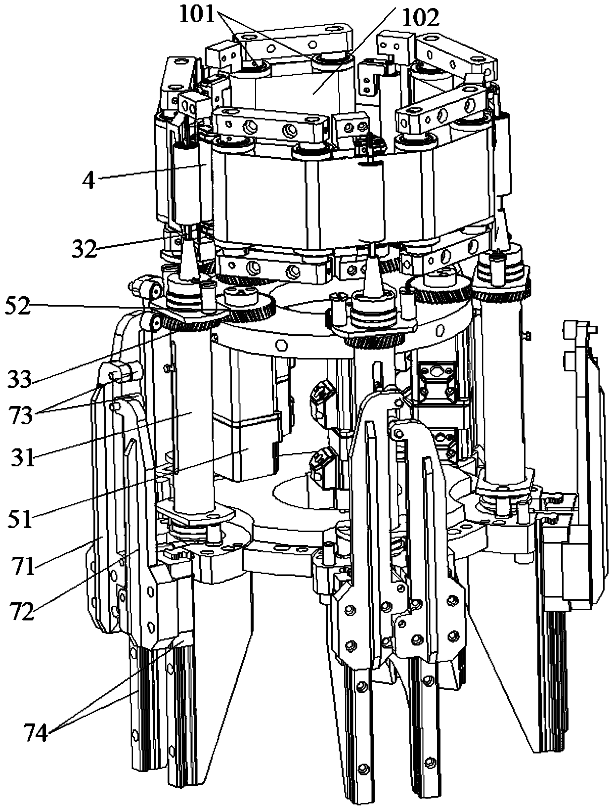 Continuous multi-station battery core winding device