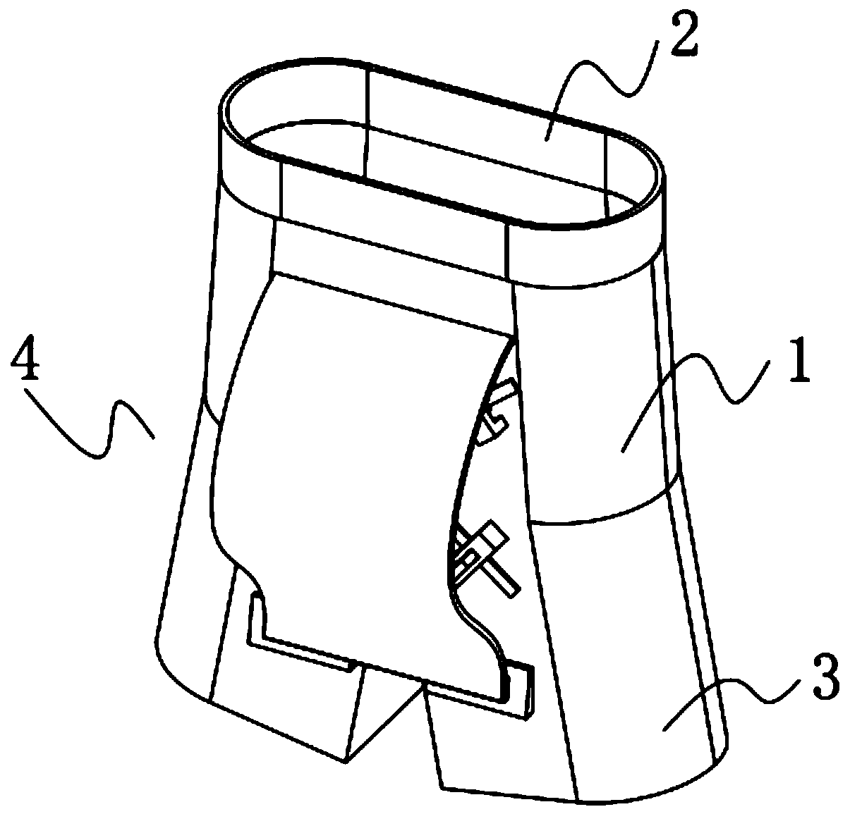 Post-prepuce-resection protective trousers for patient and preparation method of shell of trousers