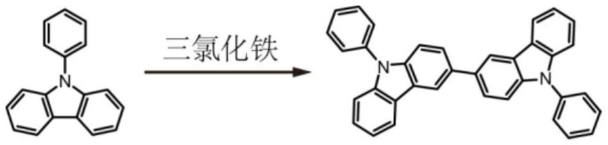 A method for synthesizing 9,9'-diphenyl-3,3'-bicarbazole in one step