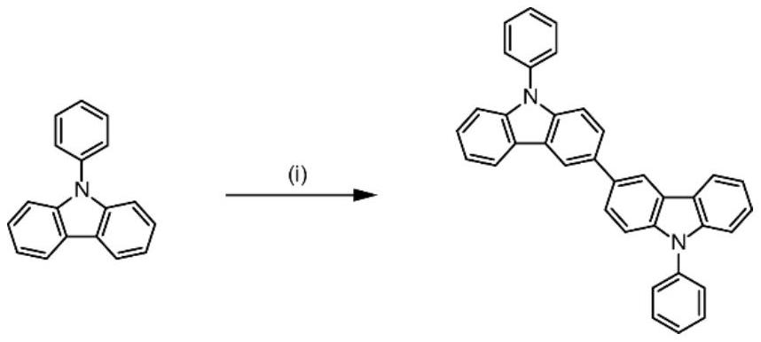 A method for synthesizing 9,9'-diphenyl-3,3'-bicarbazole in one step