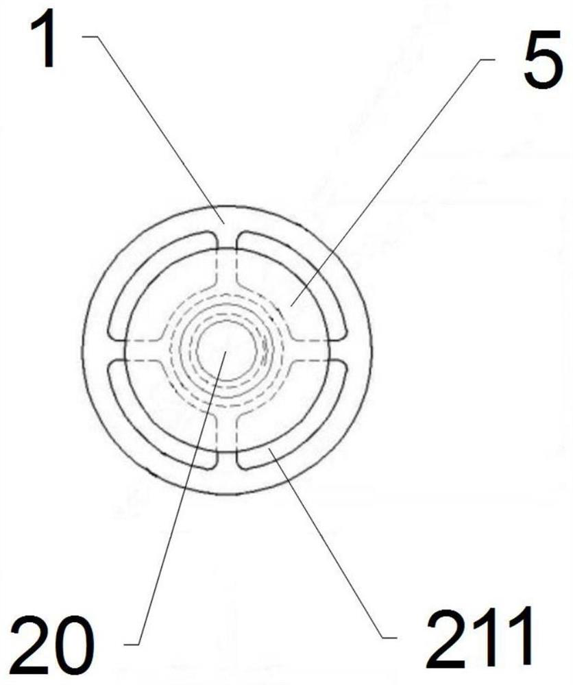 Two-way ventilation structure and oxygen supply device capable of adjusting concentration of inhaled oxygen