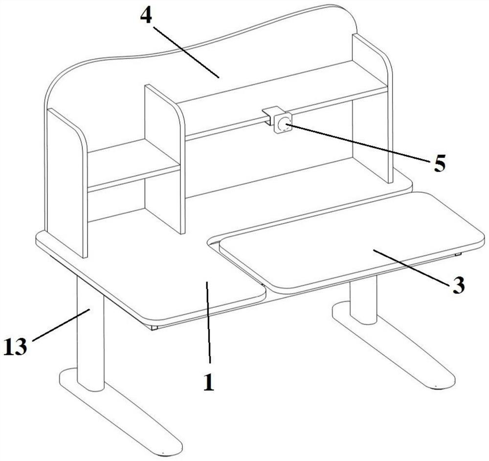 Electric lifting table with inclined table top and anti-pinch function