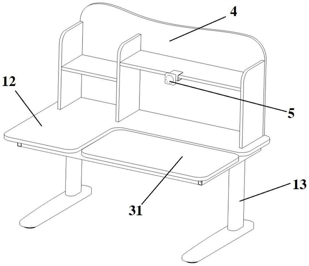 Electric lifting table with inclined table top and anti-pinch function