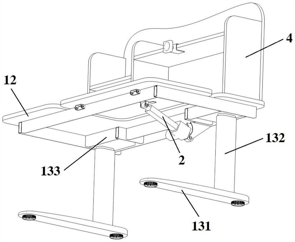 Electric lifting table with inclined table top and anti-pinch function