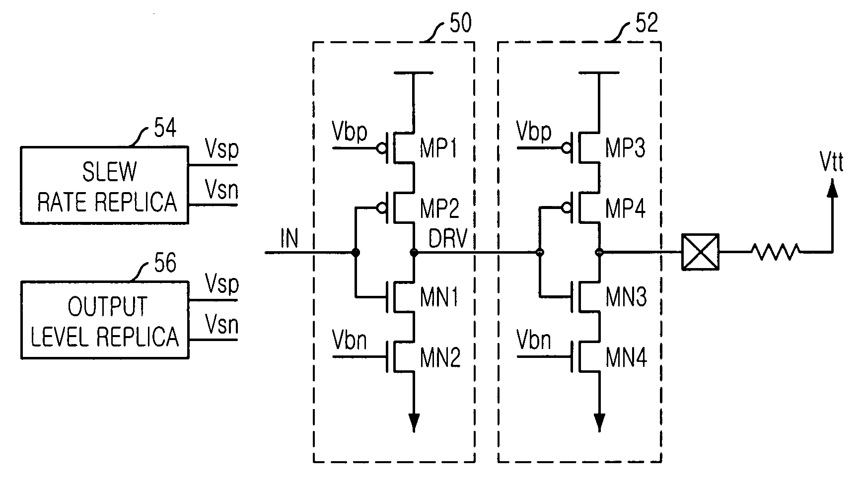 Slew rate controlled output driver for use in semiconductor device