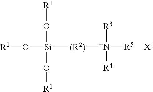 Solvent-free organosilane quaternary ammonium compositions, method of making and use