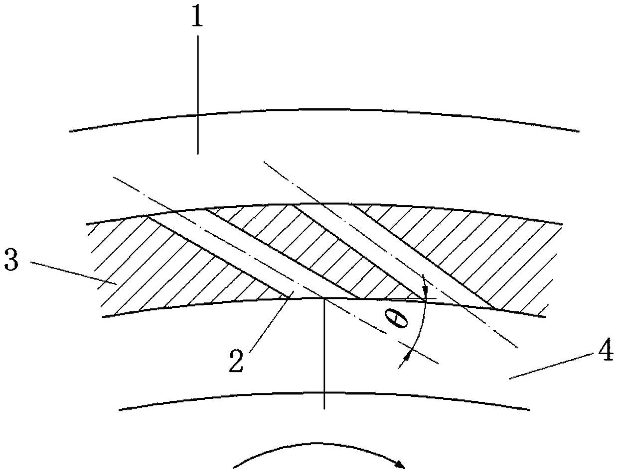Nozzle structure with azimuth angle for radial direction pre-swirling system