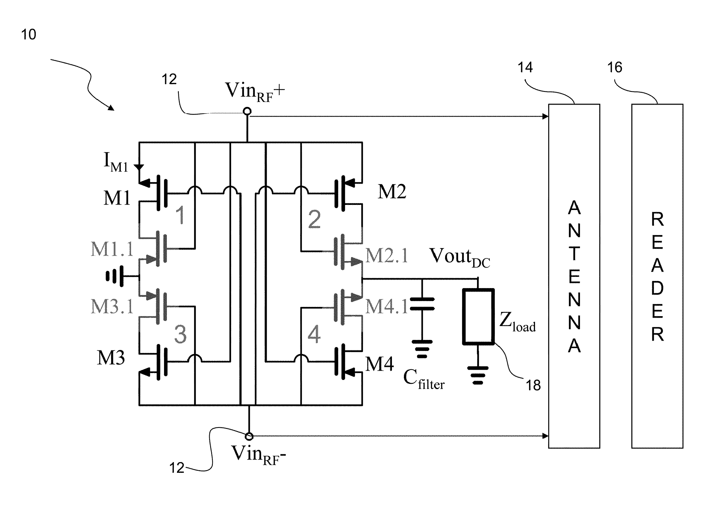 Switch mode voltage rectifier, RF energy conversion and wireless power supplies