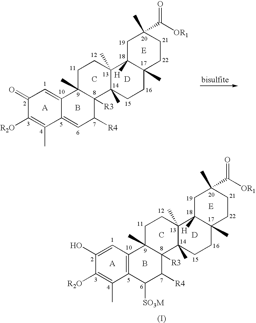 Water-soluble triterpenephenol compounds having antitumor activity and the preparation thereof