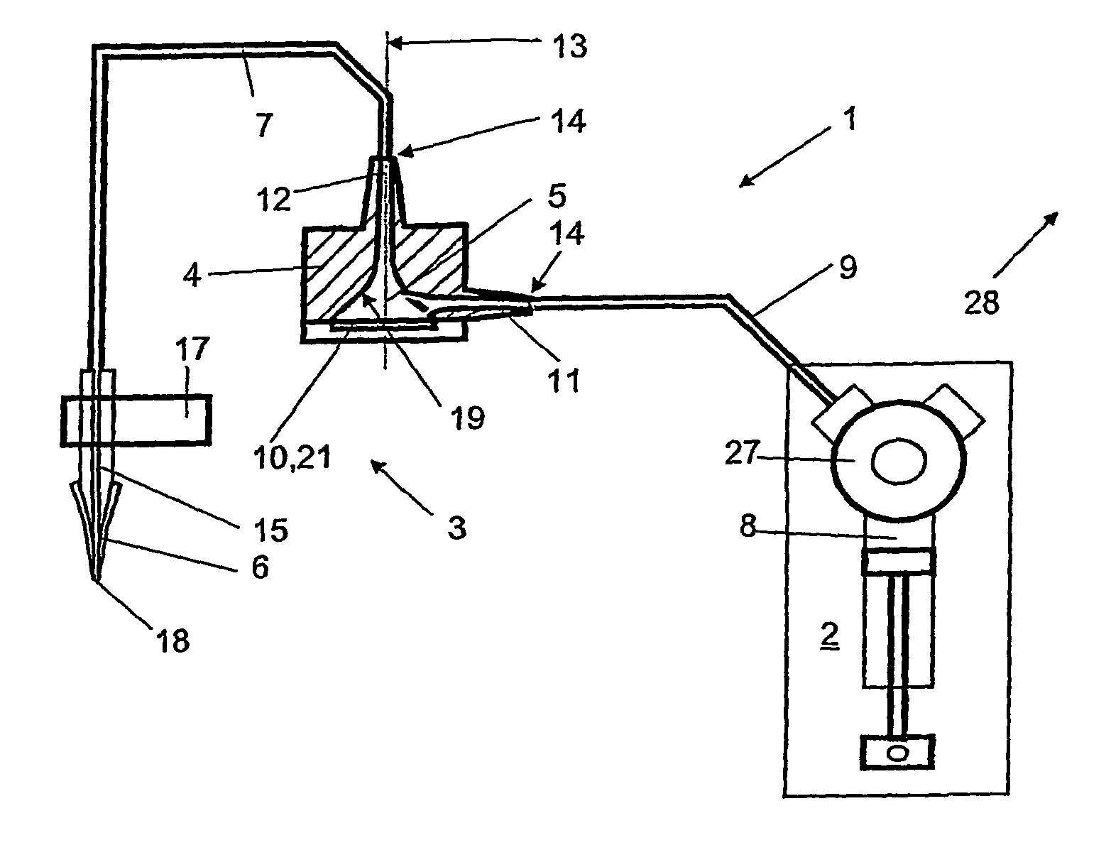 Device and system for dispensing or aspirating/dispensing liquid samples