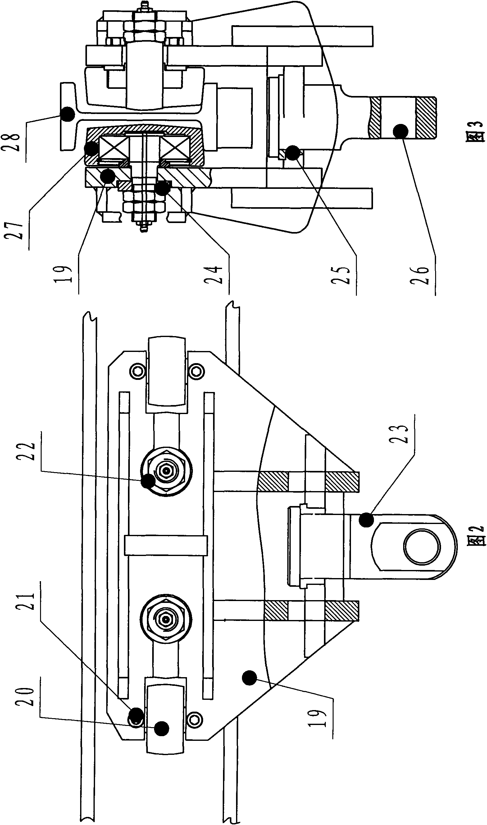 Curving-type monorail crane and traveling method thereof