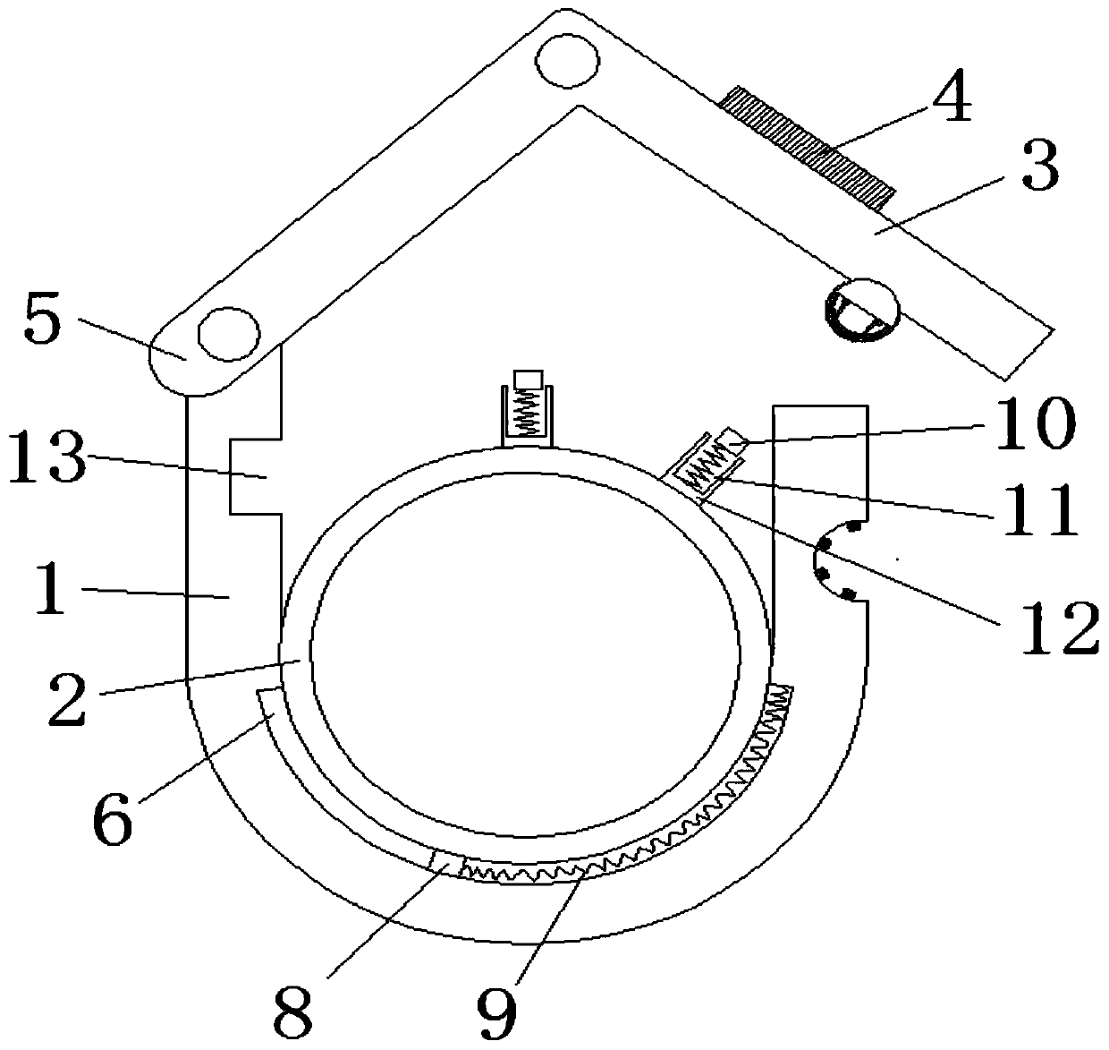 Light power transmission line suspension clamp pin mounting device and using method thereof