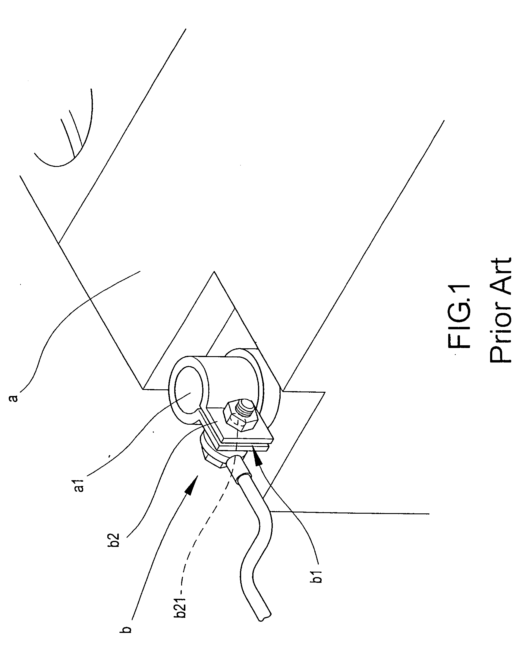 Car battery post fixing structure