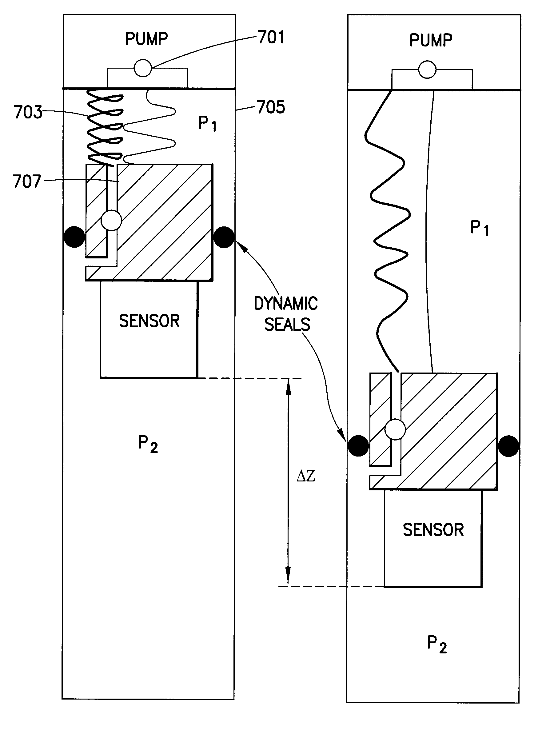 Mechanical system for movement along a housing axis