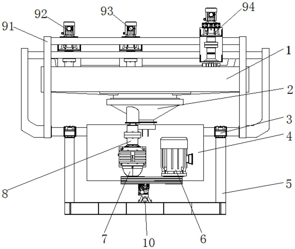 Multi-rod mixing device and method for viscous materials