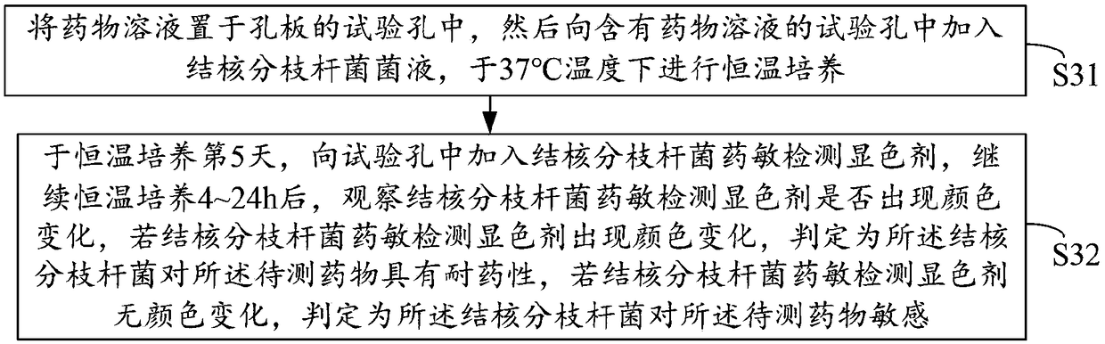 Mycobacterium tuberculosis drug allergy detecting color developing agent and mycobacterium tuberculosis drug allergy detecting method