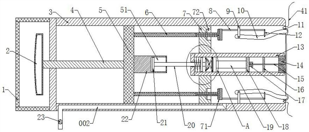 Negative-pressure clamping type membrane rupture device for obstetrical department and use method thereof