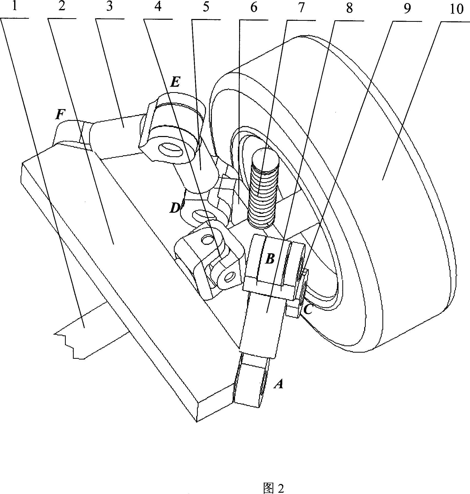 Vertical translation type spacing multi-connecting-rod separated suspension
