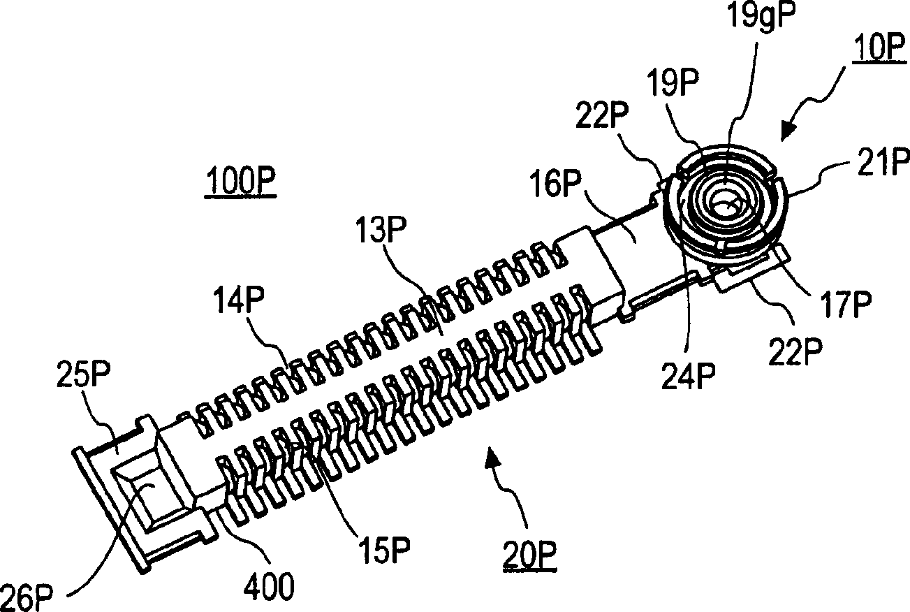 Coaxial connector integrated connector for board connection