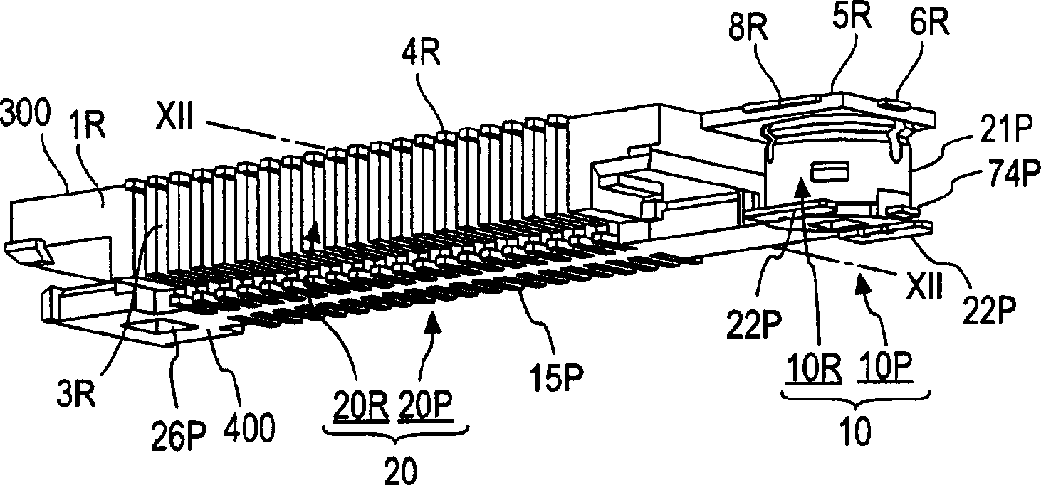 Coaxial connector integrated connector for board connection