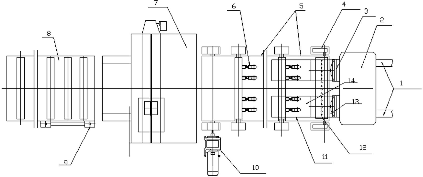 Broad-width horizontal multiple continuous casting device