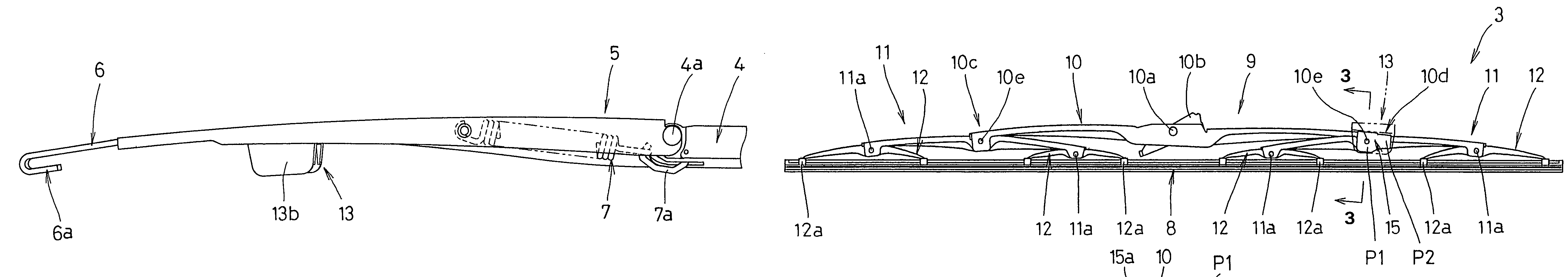 Blade supporting apparatus in wiper apparatus