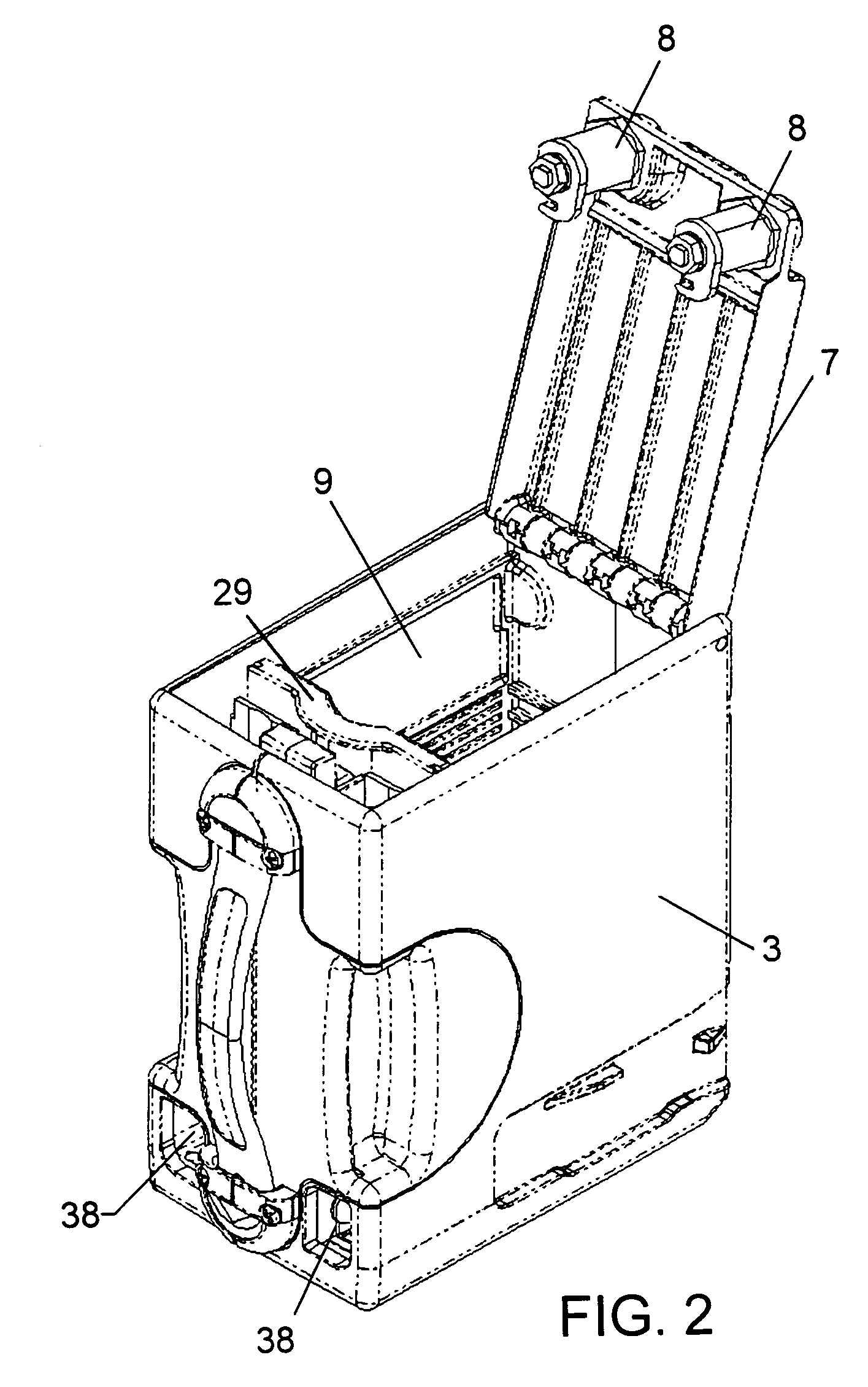 Stacker mechanisms and cassettes for banknotes and the like