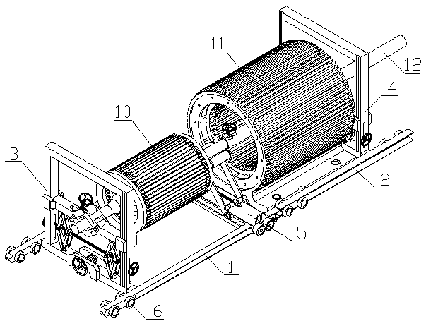 Motor core pulling maintenance platform