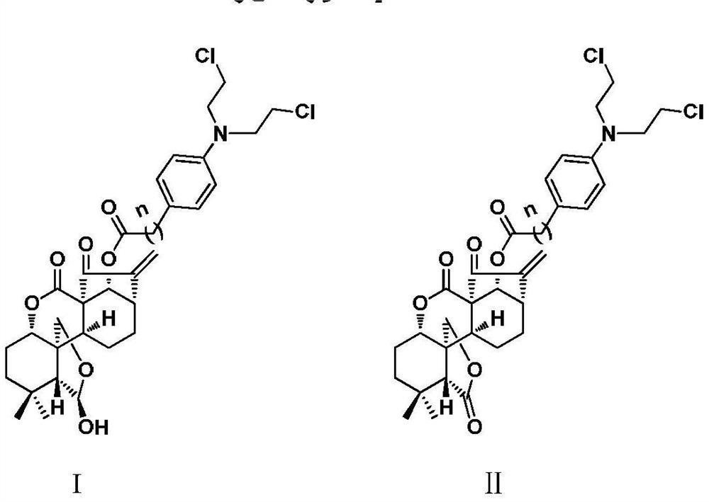 A kind of samiculin-type kaurane diterpene combined nitrogen mustard derivative and its preparation method and application