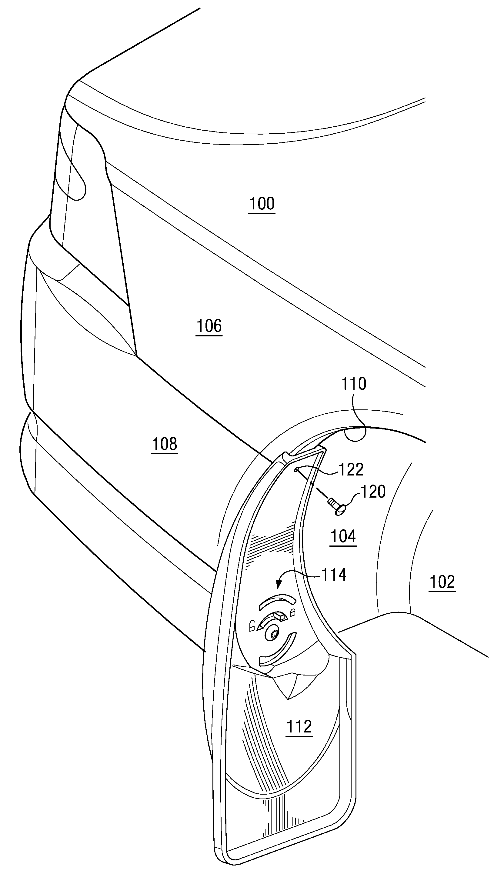 Vehicle mud flap with fender fold clamp