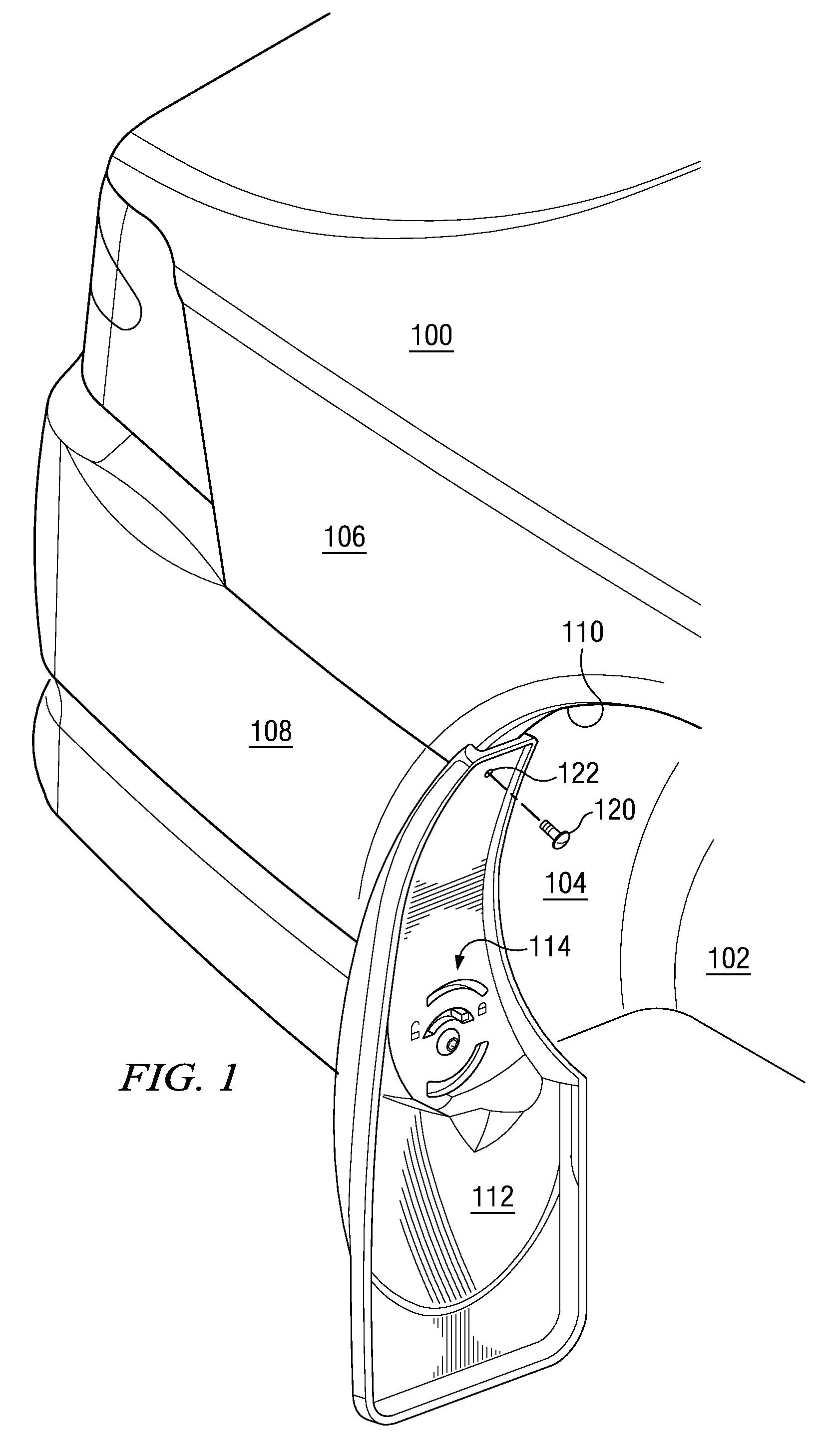 Vehicle mud flap with fender fold clamp