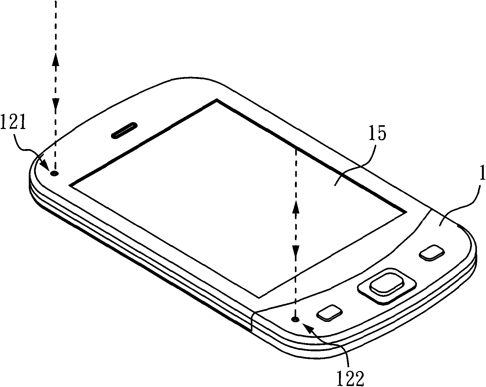 Method for detecting distance changes to execute commands and portable electronic device