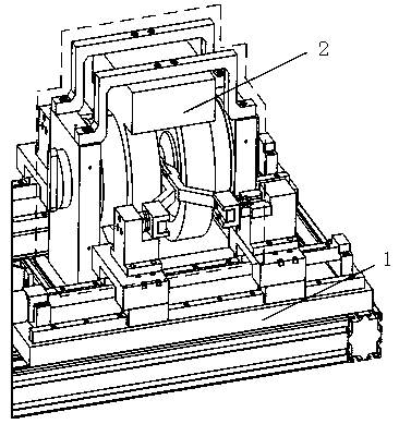 Static and dynamic force-magnetic coupling material performance test instrument