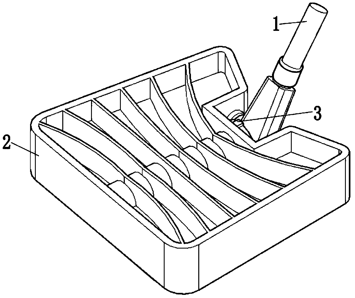 Steam mop capable of discharging steam from single side by magnetism