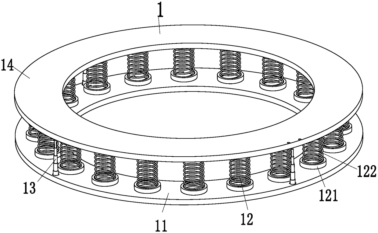 Buffer type corrugated elastic gasket for precision mechanical parts mounting