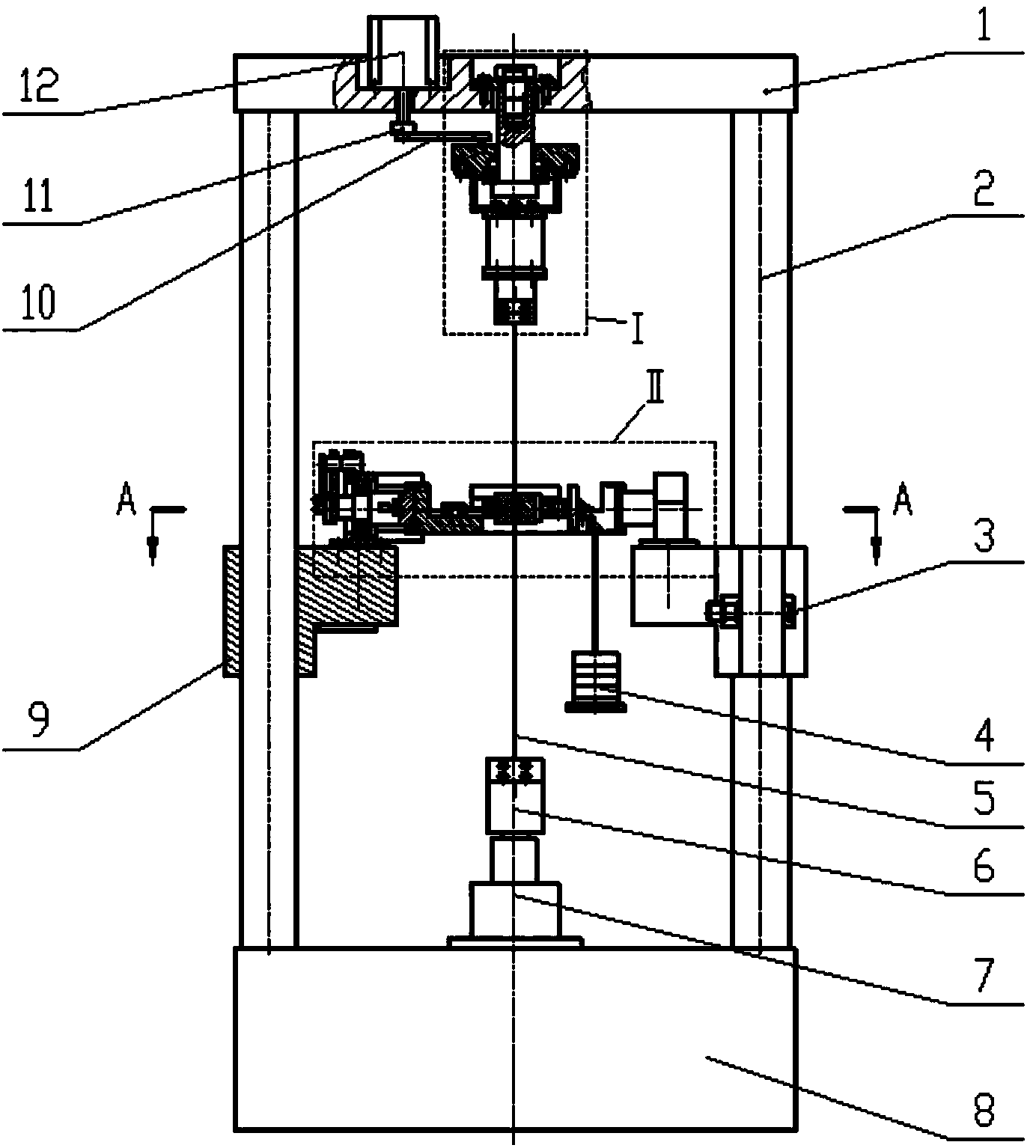 Device and method for multi-axis fretting fatigue test of steel wire