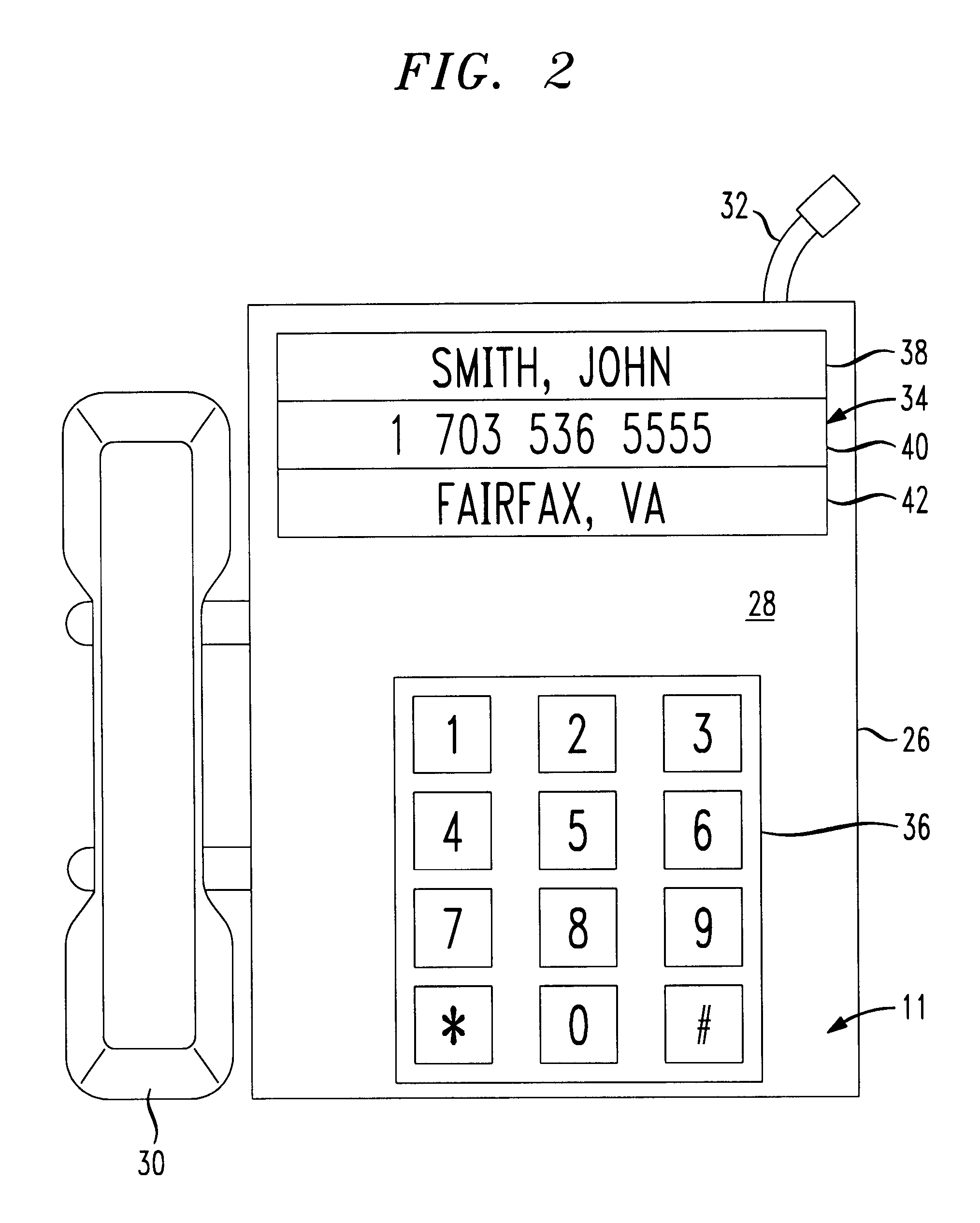Caller ID equipment which displays location of caller
