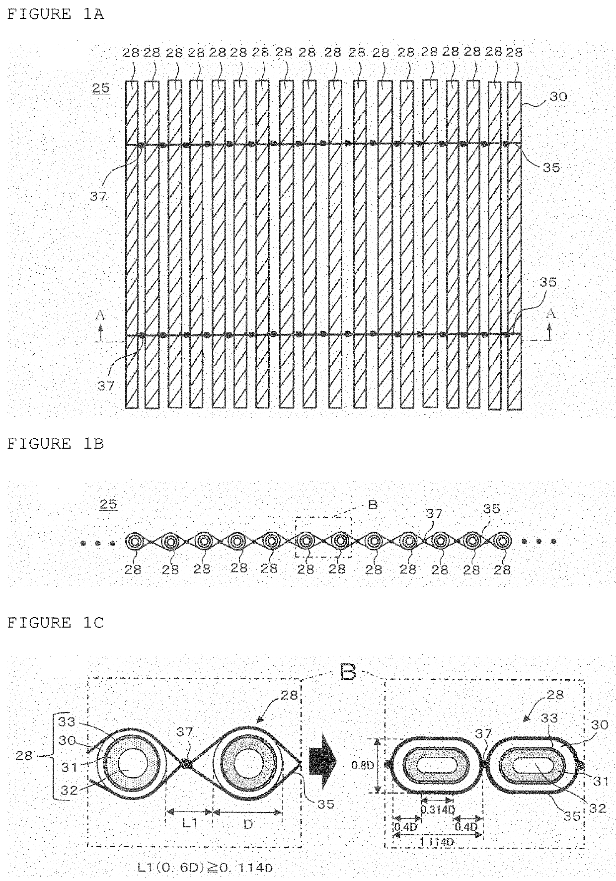 Heat dissipating structure and battery provided with the same