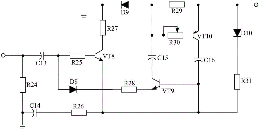 LED adjustable voltage-regulated driving power supply based on base trigger circuit