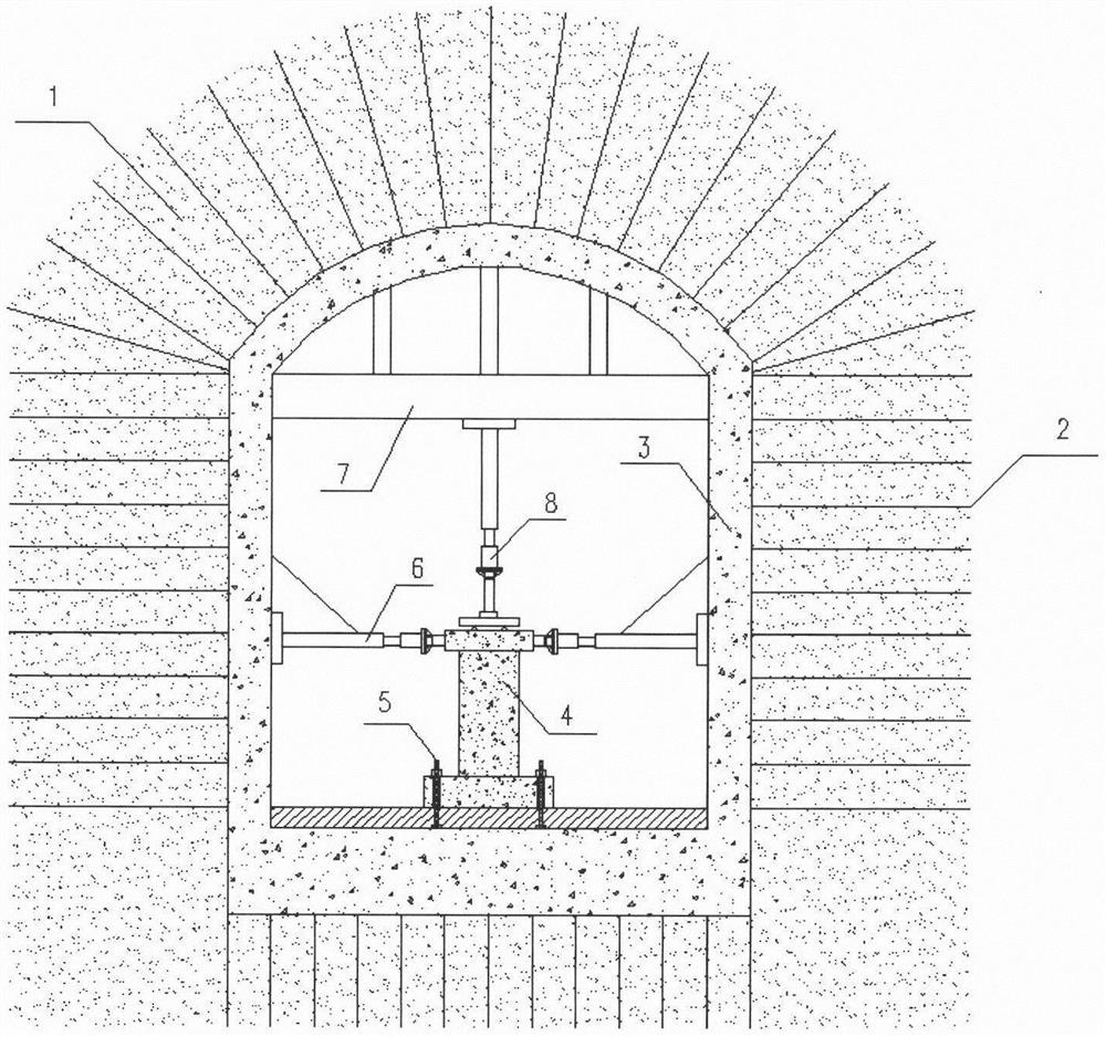 Tunnel lining type double-reaction-force-wall structure device for anti-seismic test and preparation method