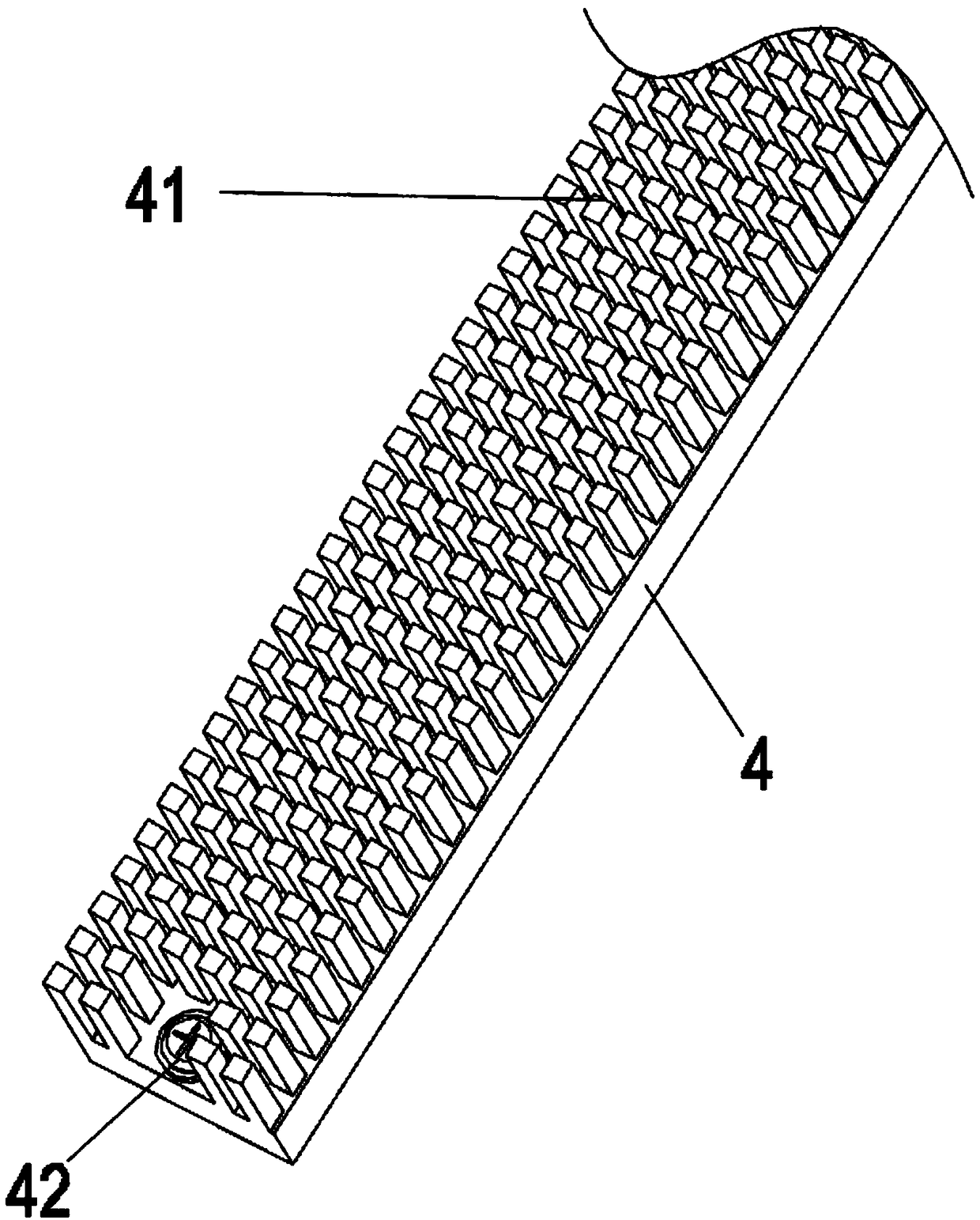 Rain and sewage separating device for sewage processing