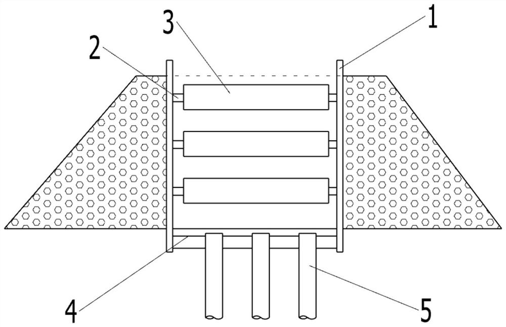 Design method and structure of steel sheet pile cofferdam with bed rock covered with thick pebble bed