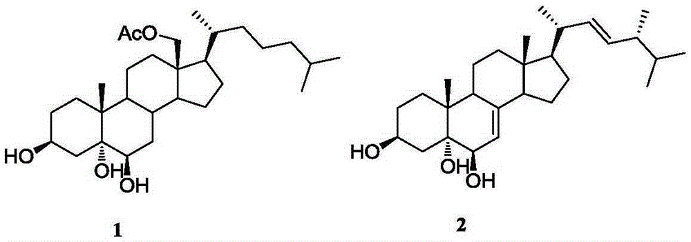 Preparation method and application of polyhydric sterol monomer compound