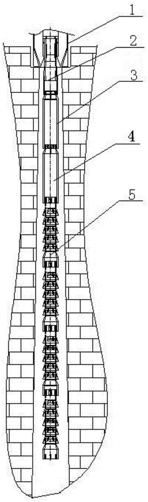 Umbrella-shaped gas collecting structure