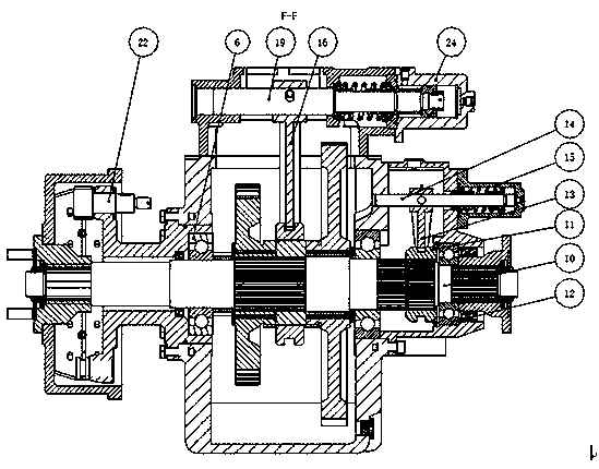 Double-motor transmission for engineering vehicle