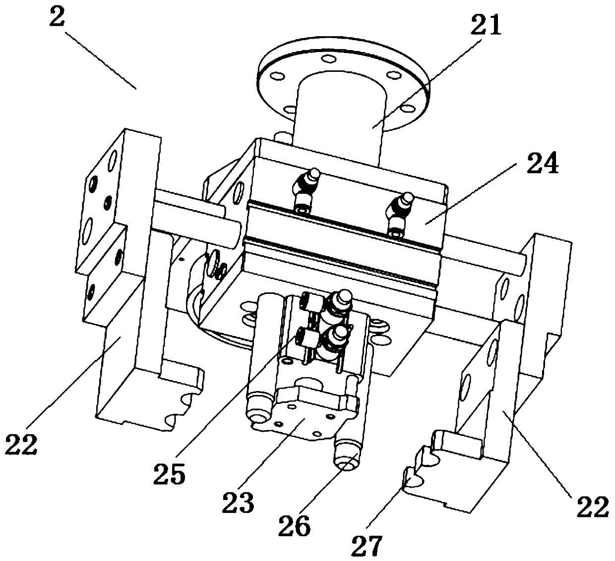 Automatic graphite bipolar plate caging device