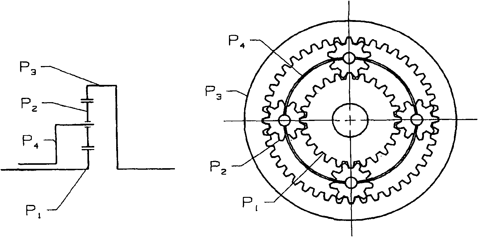 Planetary gear mechanism and mechanical speed changer comprising same