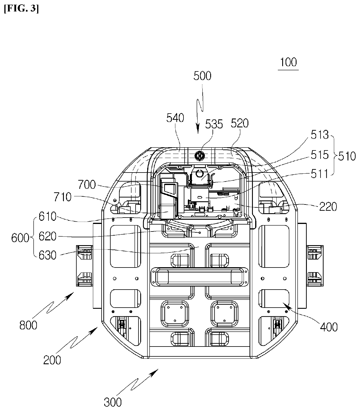 Open type module structure of fuel cell power pack