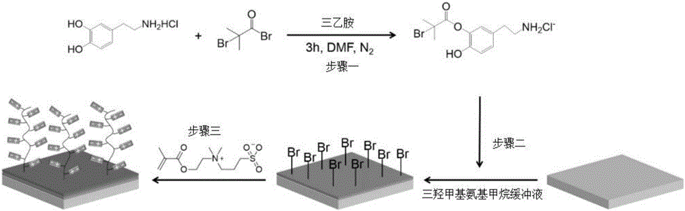 Method for preparing anti-pollution forward-permeating polyamide composite film through aftertreatment