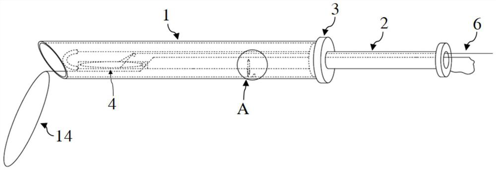 Traction and knotting device of puncture-free cannula minimally invasive laparoscope